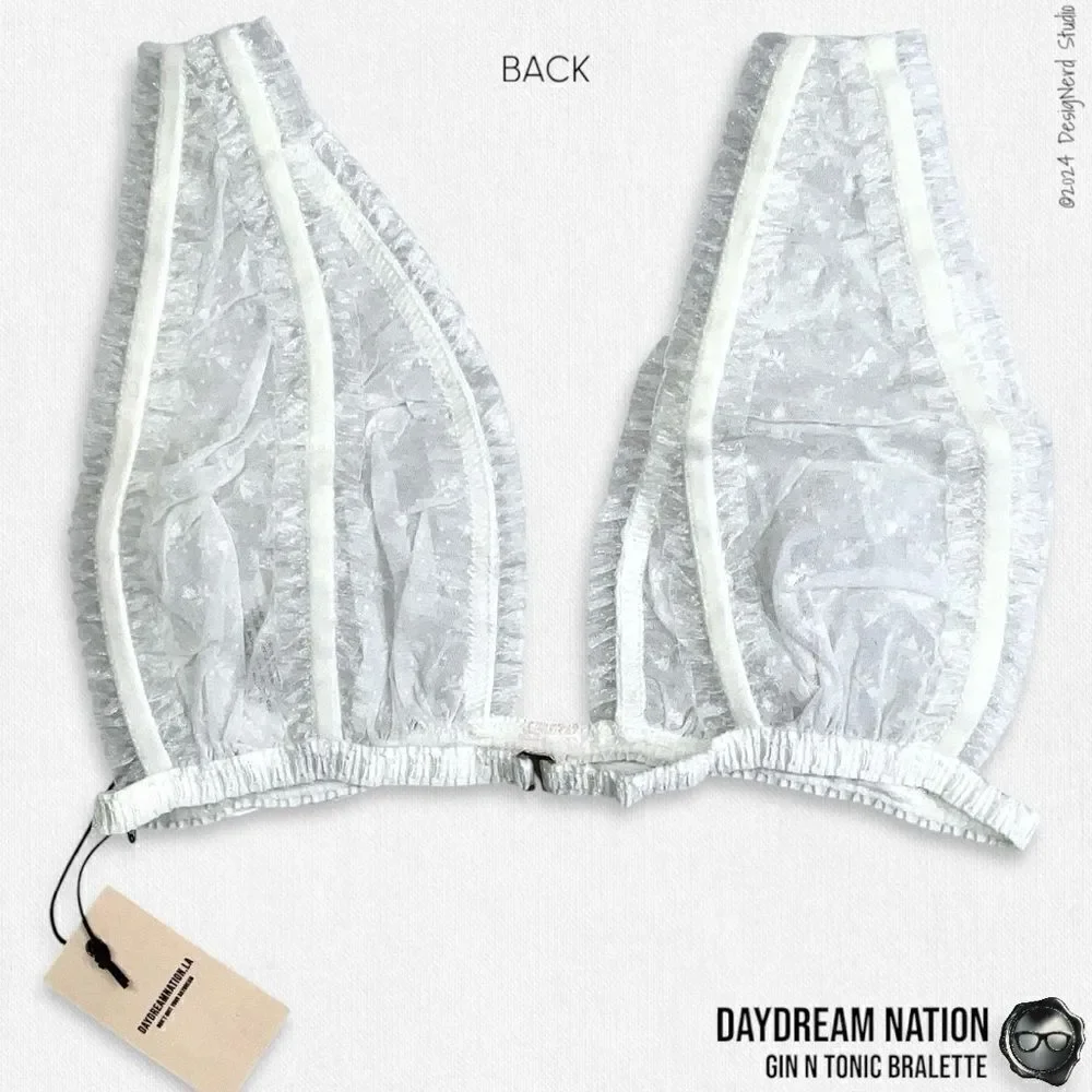 DAYDREAM NATION CHEESECAKE GIN N TONIC SHEER LACE BRALETTE BABY’S BREATH WHITE